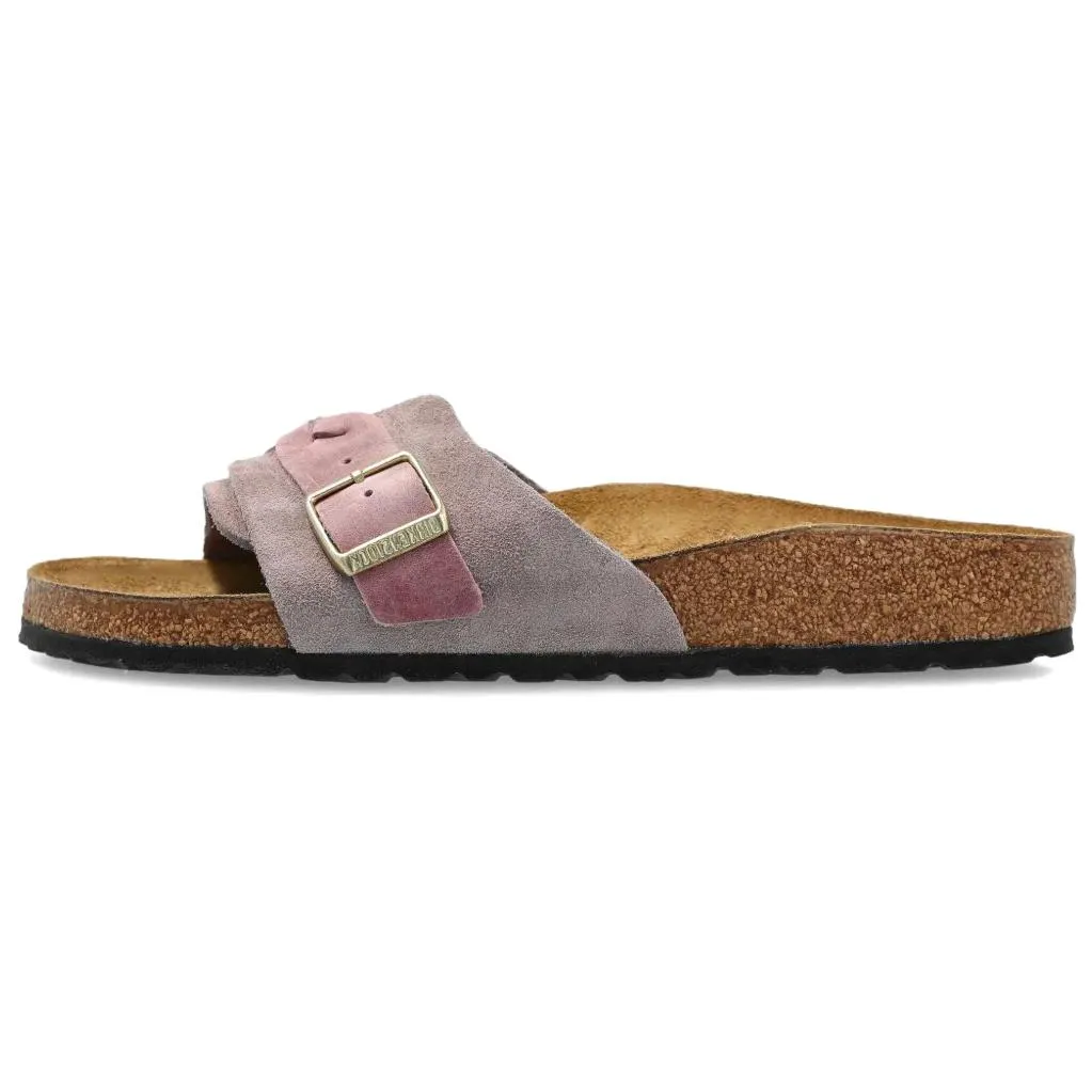 Birkenstock Rubber Sole Abrasion Resistant Abrasion Resistant Slide Slippers Women's Purple Narrow
