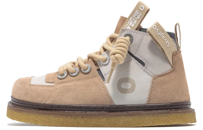 OETZI Cow Split Leather High top Skateboard Shoes Unisex