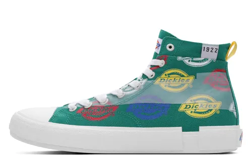 Dickies Canvas Shoes Men's High Top Lake Blue