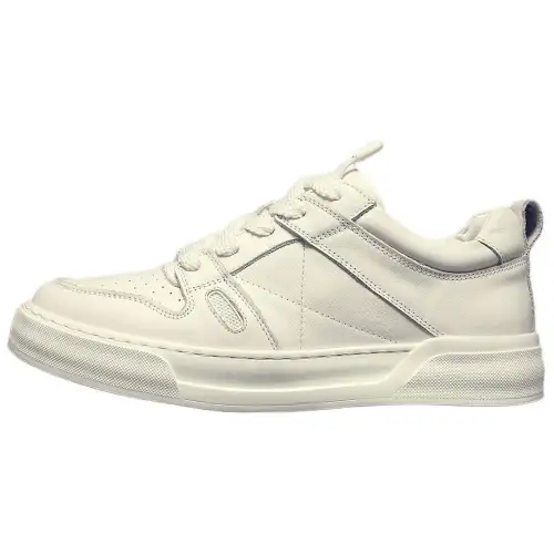 JANE HARLOW Leather Low top Skateboard Shoes Men's White