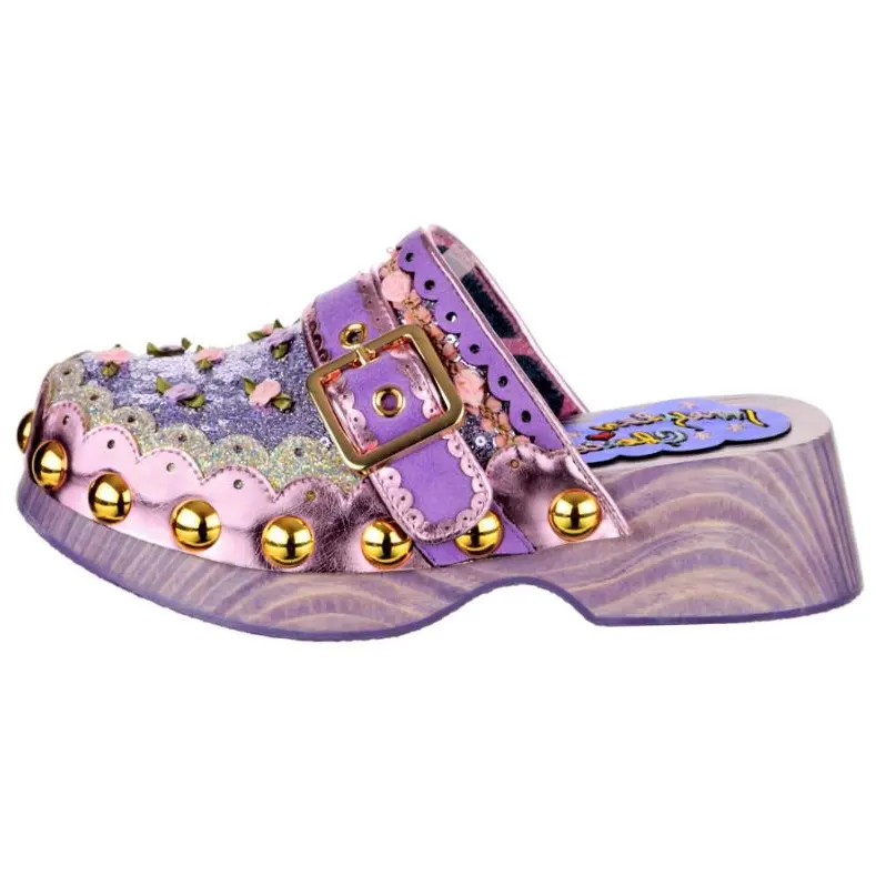 IRREGULAR CHOICE Closed Toe Slippers Women's Purple Pink