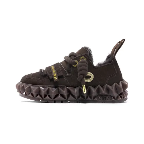OETZI Low top Stylish Skateboarding Shoes Unisex Coffee