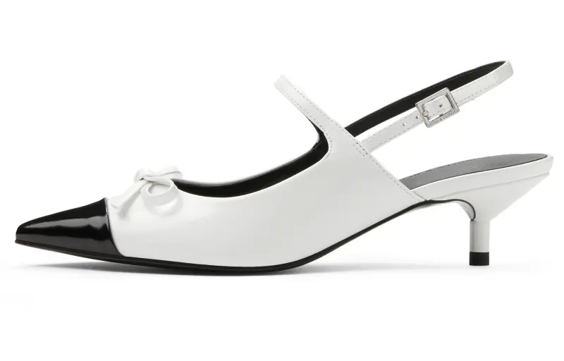 CHARLES&KEITH Small CK Bowknot New Chinese Style Pu Casual Shoes 5.3CM Women's