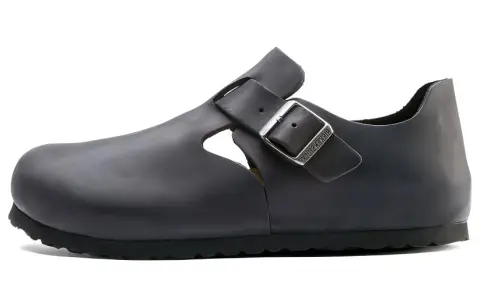 Birkenstock Leather Low top Casual Shoes Men's Black Narrow