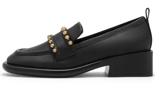 CHARLES&KEITH Sheepskin Chunky Heel Loafers 3.9cm Women's