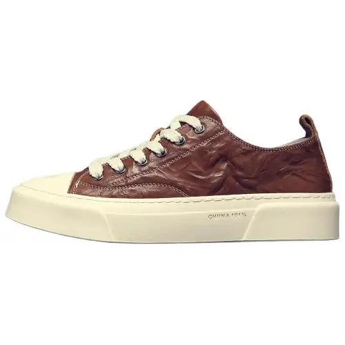 JANE HARLOW Leather Low top Skateboard Shoes Men's Coffee