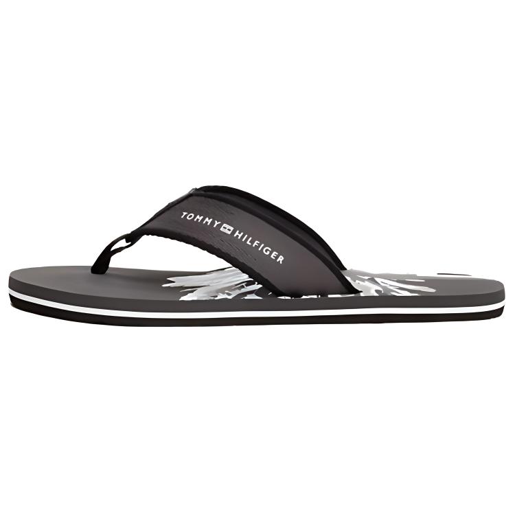 Tommy Hilfiger EVA Odor Resistant Flip Flops Men's Dark Gray