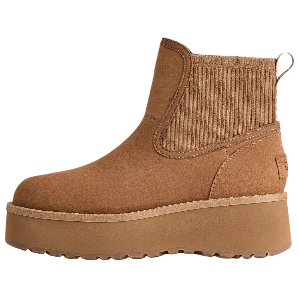 UGG Cityfunc Cow Split Leather Chelsea Boots 5.1cm Women's Chestnut