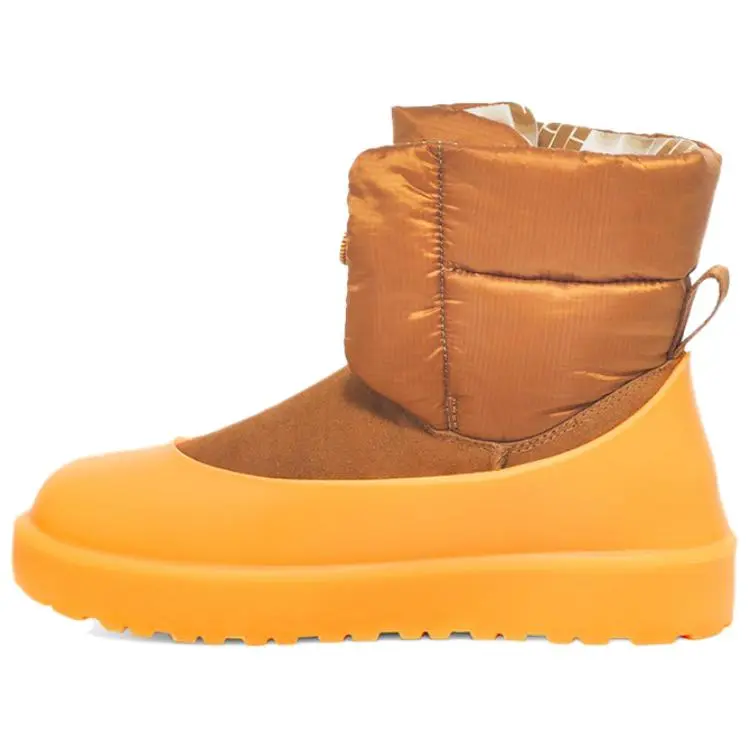 UGG Thermal Slip Resistant Fleece Lined, Platform Comfortable Fashion Short Snow Boots Women's Chestnut