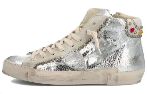 PHILIPPE MODEL Prs High top Skateboard Shoes Women's Silver