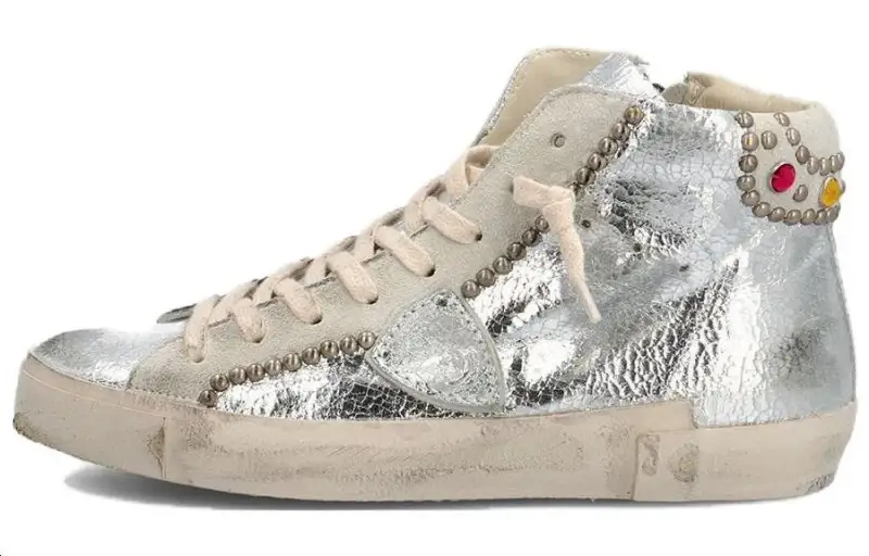PHILIPPE MODEL Prs High top Skateboard Shoes Women's Silver