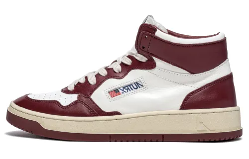 AUTRY Casual Stylish Skateboarding Shoes Men's Burgundy White