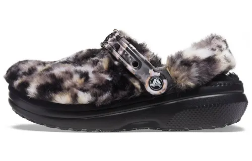 Crocs Classic Fur Sure 'Lined Animal Oreo' Women's