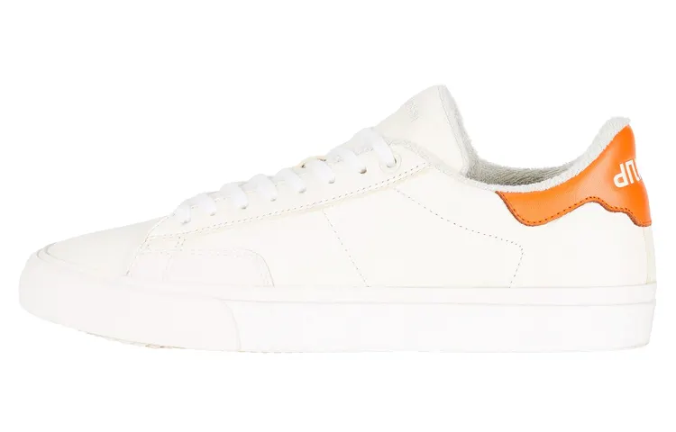 HERON PRESTON Vulcanized Low Top Sneaker White Orange Women's