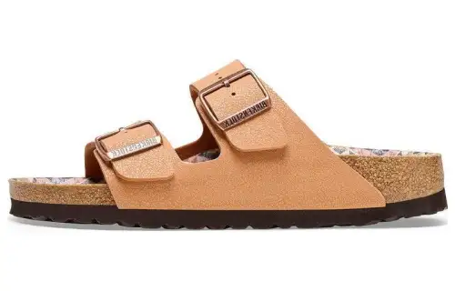 Birkenstock Synthetic Leather Slide Slippers Women's Brown Narrow