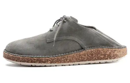 Birkenstock Closed Toe Slippers Unisex Gray Brown