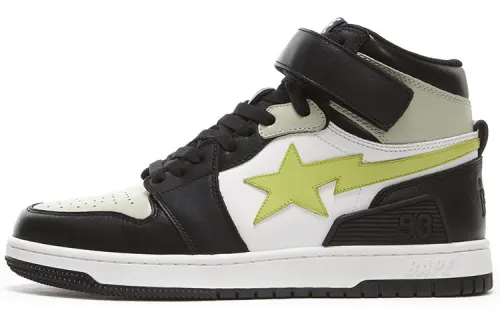 BAPE A BATHING APE Block Sta Hi Black Lime