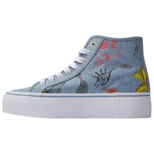 DC Shoes High top Canvas Shoes Women's Blue