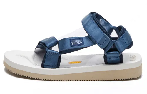 Suicoke Hook and loop Fashion Sandal White Blue