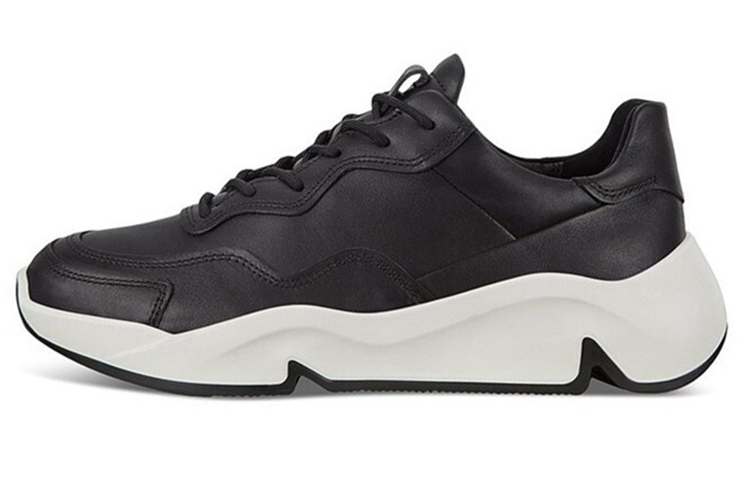Ecco Tide Fun Cow Leather Low top Chunky Sneakers Men's Black