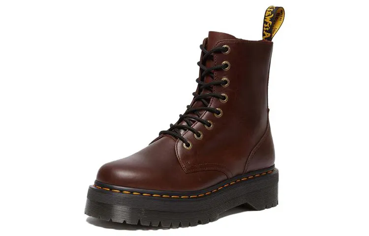 Dr.Martens Jadon Leather Short Ankle Boots Women's Dark Brown