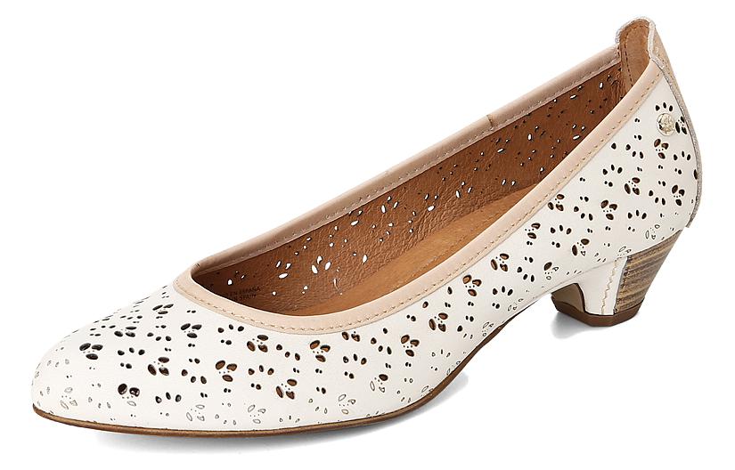 PIKOLINOS Top Grain Cow Leather Cone Heel High Heels 4cm Women's