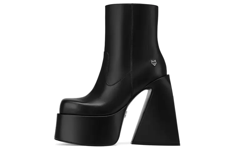 Naked Wolfe Jane Leather Ankle Boots 15cm Women's Black