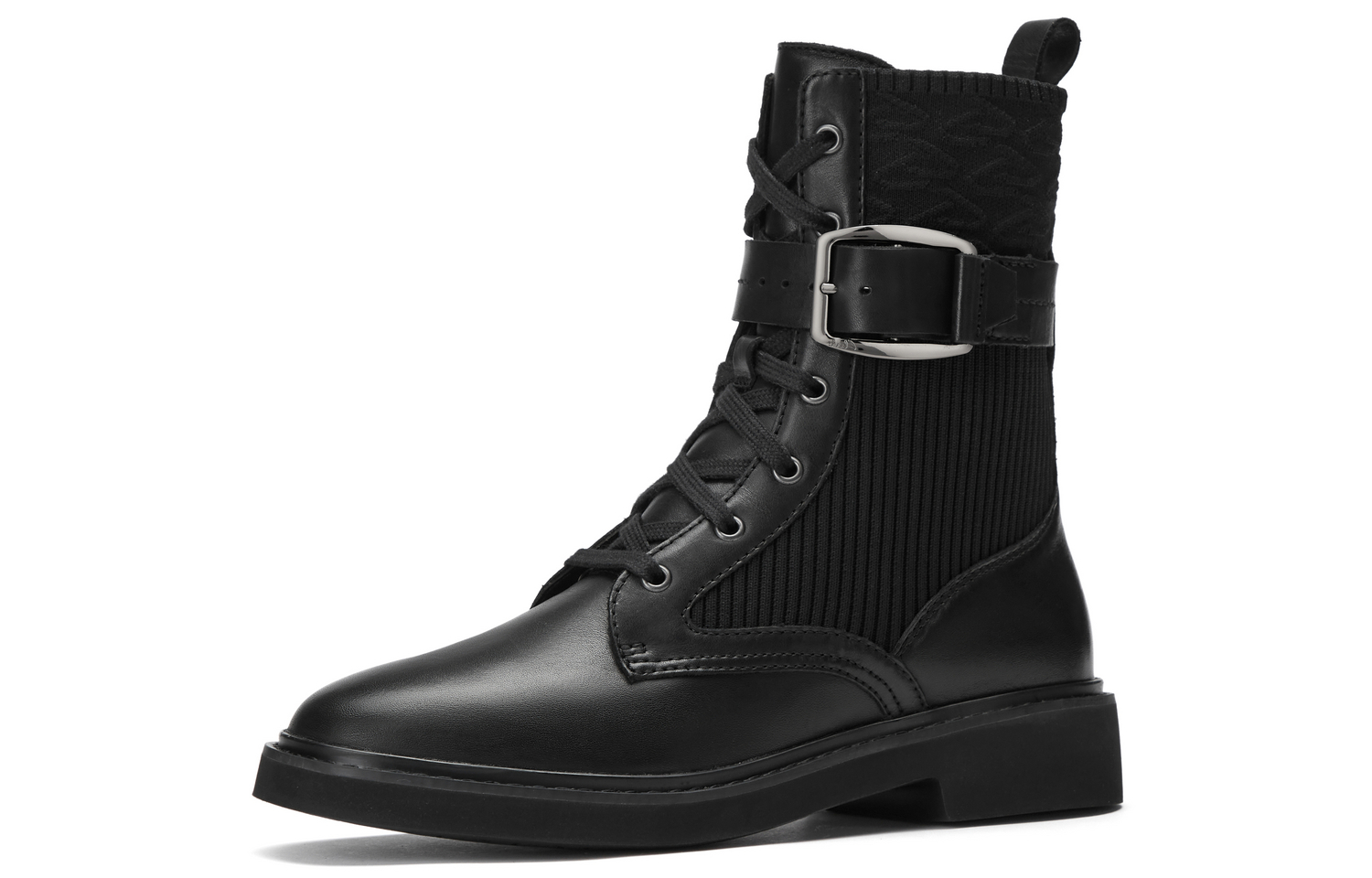 Clarks Cow Leather Crew Combat Boots Women's Black