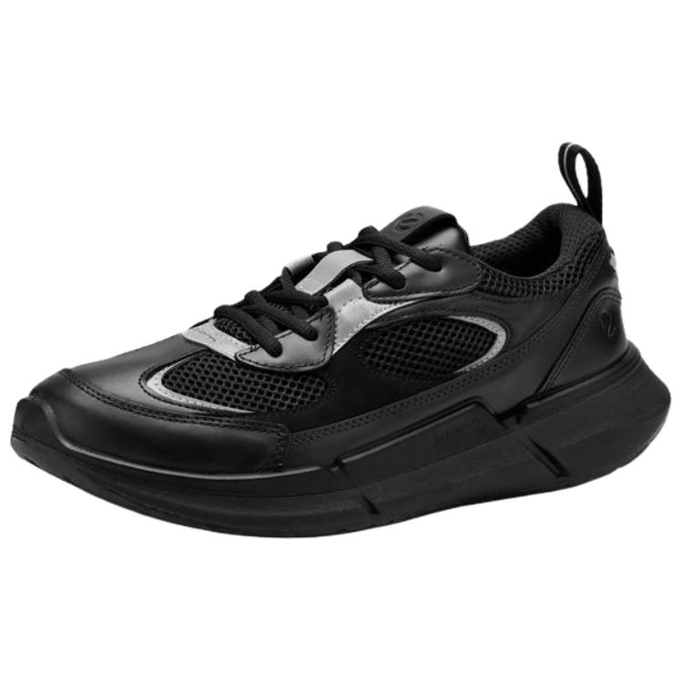 Ecco Walking Shoes 2.2 Cow Leather Abrasion Resistant Low top Running Shoes Men’s Black