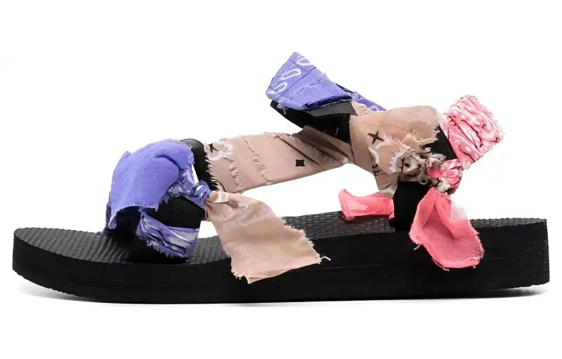 Arizona Love One Strap Sandals Women's Purple Pink Yellow