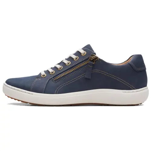 Clarks Leather Abrasion Resistant Slip Resistant Low top Skateboard Shoes Women's Marine Blue