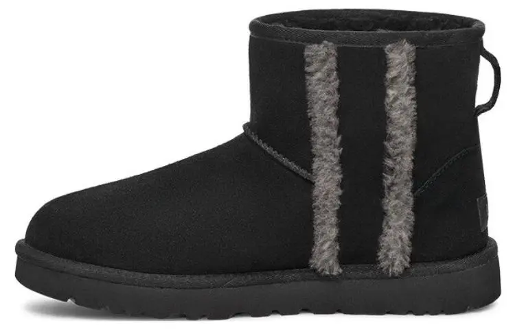UGG Classic Mini Shearling Logo 'Black' Women's