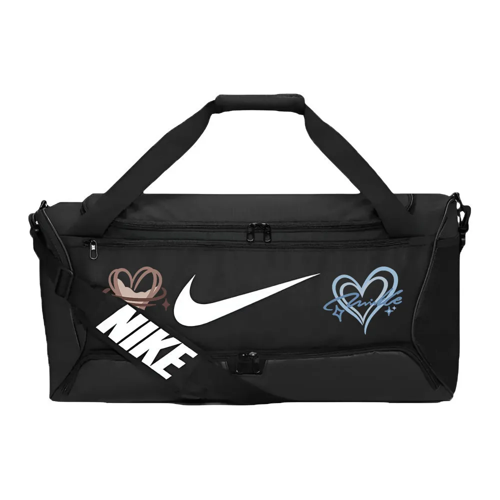 Nike Fabric Patterned Print Travel Bag Unisex Black