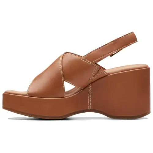 Clarks One Strap Sandals 8.5cm Women's Brown