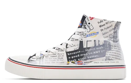 Dickies Canvas Shoes Men's High Top White