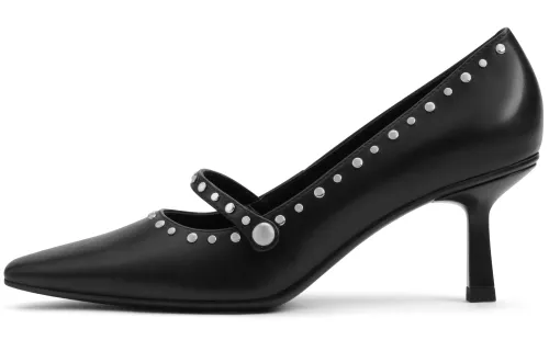CHARLES&KEITH Pu Slim Heel High Heels 6.7cm Women's