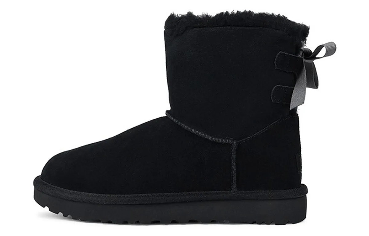 UGG Mini Continuity Bow Fleece Lined Black Women's