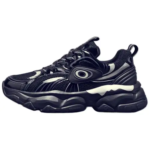 JANE HARLOW Fabric Low top Chunky Sneakers Men's Black