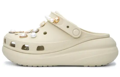 Crocs Crush Clog Button Castle Clogs Women's Bone White