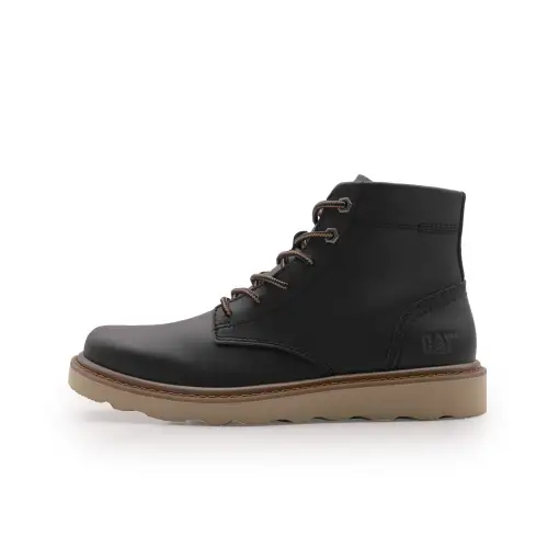 CAT Cow Split Leather Abrasion Resistant Slip Resistant Short Outdoor Boots Men's Black