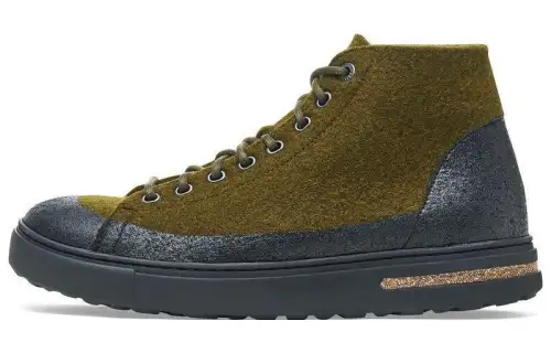 Birkenstock Bend Mid Dip Leather Mid top Skateboard Shoes Unisex Olive Regular