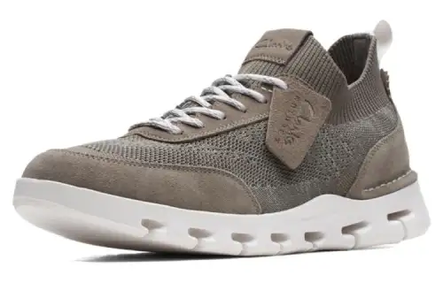 Clarks Split Suede Low top Sports Casual Shoes Men's Dark Gray