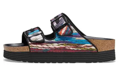 Birkenstock Leather Slide Slippers Women's Black Narrow