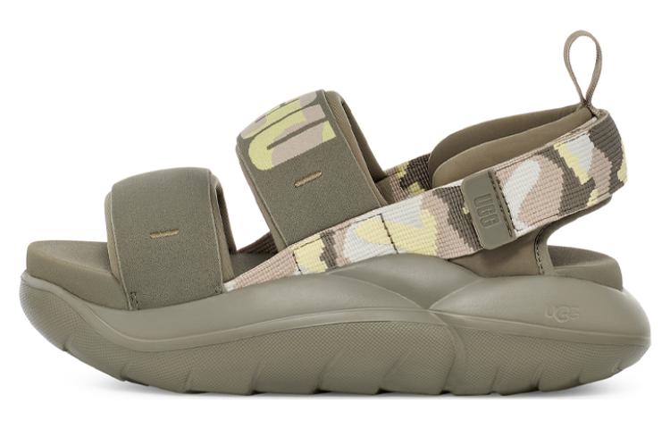 UGG LA Cloud Series Fabrics Trendy Camouflage Fashion Sandals Women's Moss Green