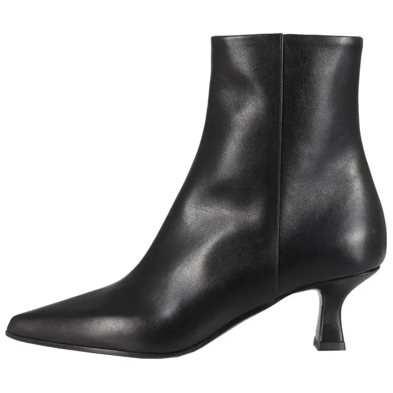 3JUIN Leather Ankle Boots Women's Black