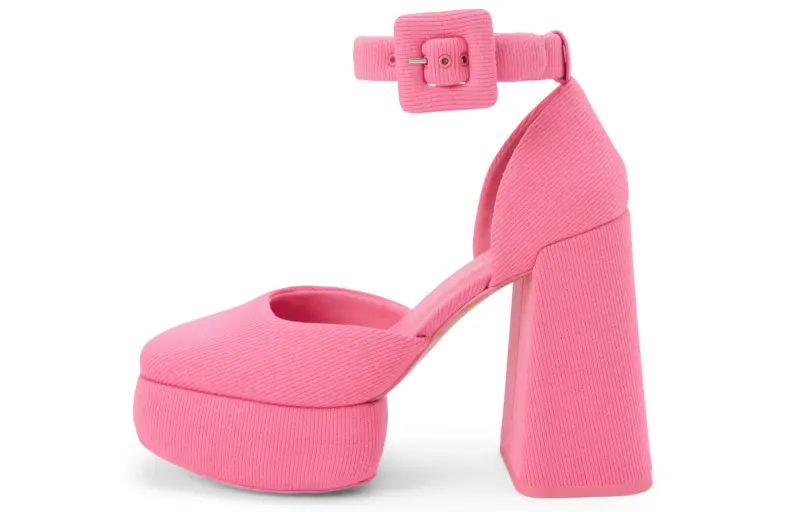 CHARLES&KEITH Charles & Keith Barbie Collection Fabric Chunky Heel High Heels 12.5cm Women's
