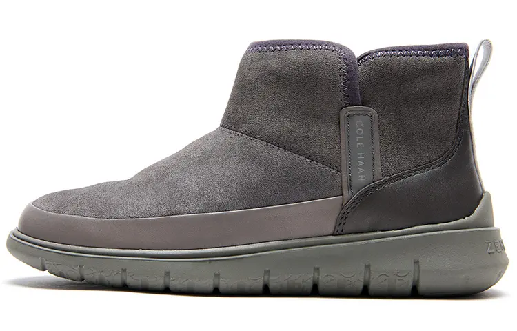 COLE HAAN Thermal Thickened And Fleece Lined Casual Comfortable Versatile Ankle Length Snow Boots Women's Gray