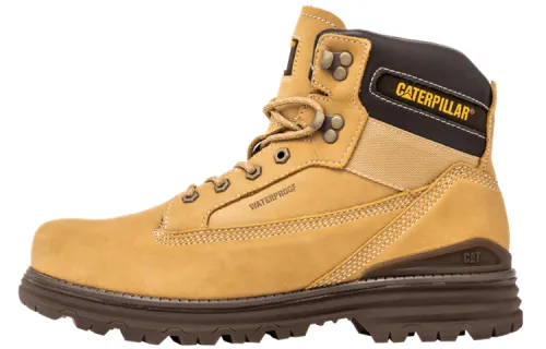CAT Visi Tech Outdoor Boots Men's Brown Yellow