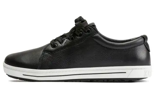 Birkenstock Leather Low top Skateboard Shoes Unisex Black