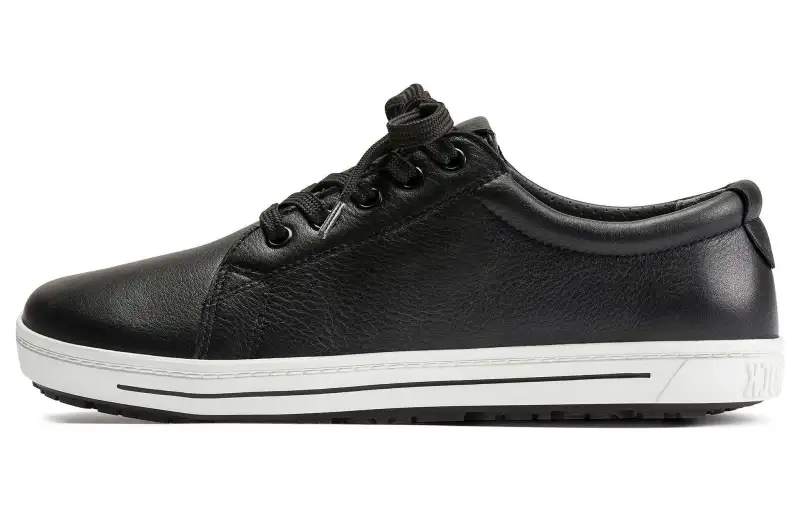 Birkenstock Leather Low top Skateboard Shoes Unisex Black